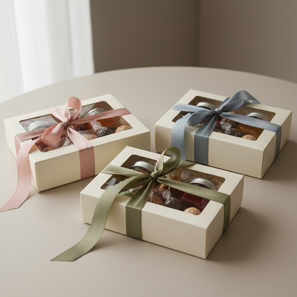 Geschenkfertige Konfektsets mit Marmeladen